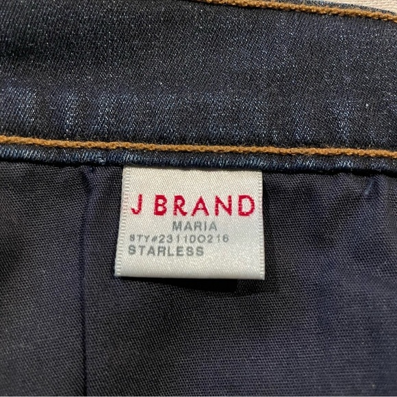 J Brand Maria High Rise Skinny Jeans in Starless Dark Wash 29 - Picture 8 of 14